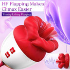Rose Toy Vibrator Sex Toys for Women -  Big Mouth Tongue Licking Vibrators for Clitoral Nipple Pleasure, Thrusting Dildo for G Spot Anal Stimulation, Sexy Lips Adult Toys for Female Couples